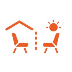 Spacious Indoor & Outdoor Seating